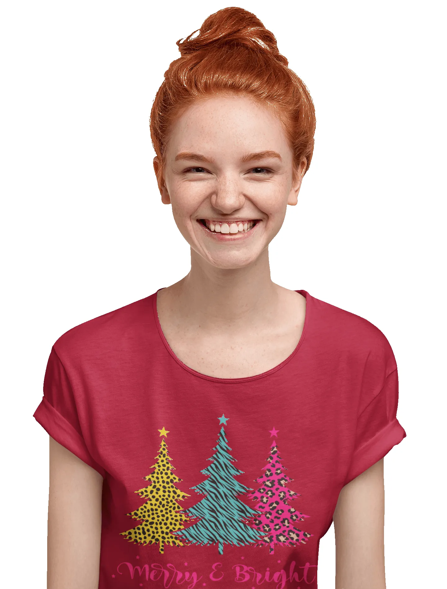 Triple Christmas Tree Womens Style T-Shirt sold by 8Ball product image thumbnail 3