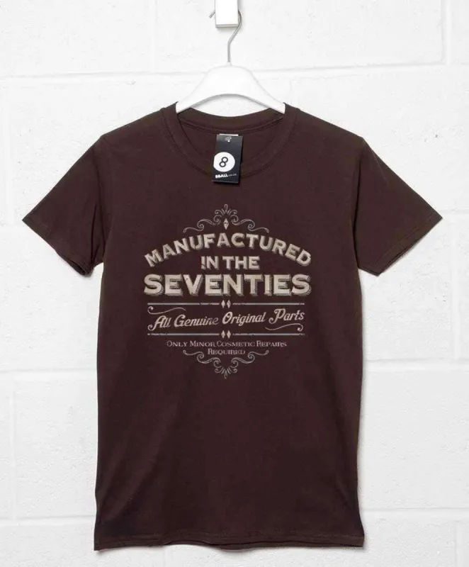 Manufactured In The Seventies T-Shirt sold by 8Ball