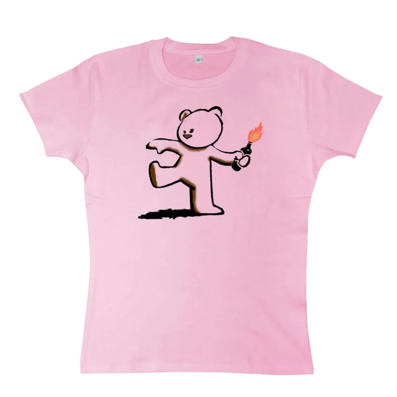 Banksy Teddy Womens T-Shirt sold by 8Ball