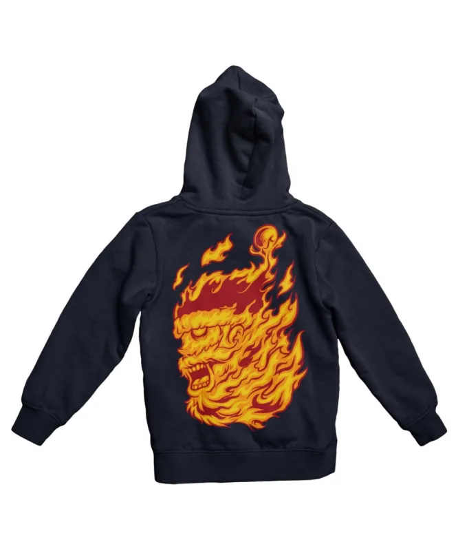 Flame Of Santa Back Printed Christmas Hoodie sold by 8Ball