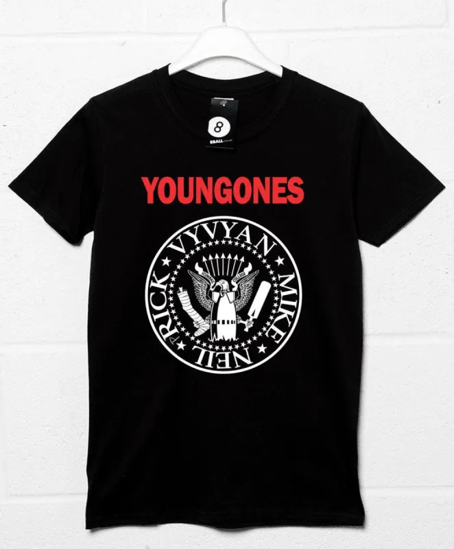 Vyvyan Rick Mike and Neil Eagle Crest T-Shirt sold by 8Ball