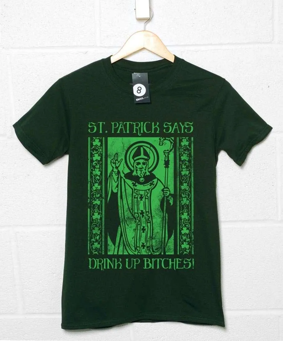 Drink Up for Saint Patrick T-Shirt sold by 8Ball product image thumbnail 3