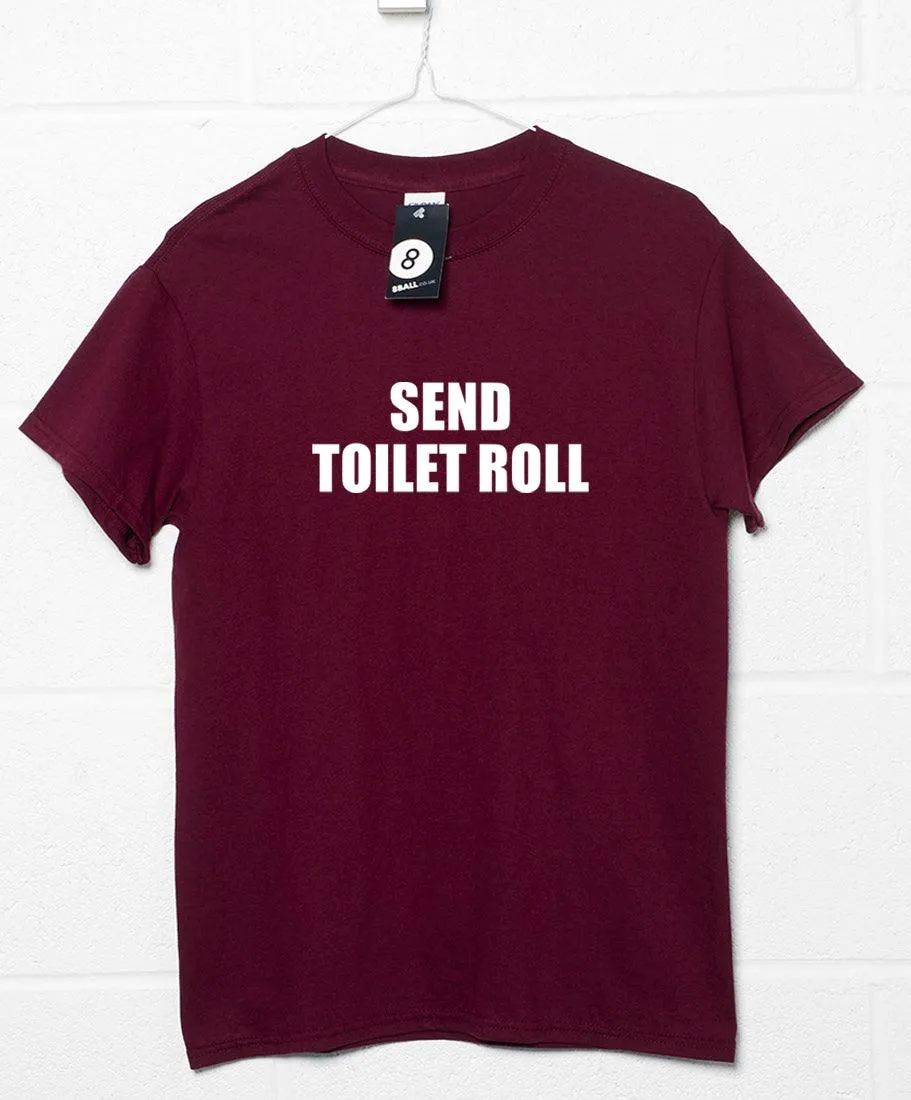 Send Toilet Roll Video Conference T-Shirt sold by 8Ball product image thumbnail 4