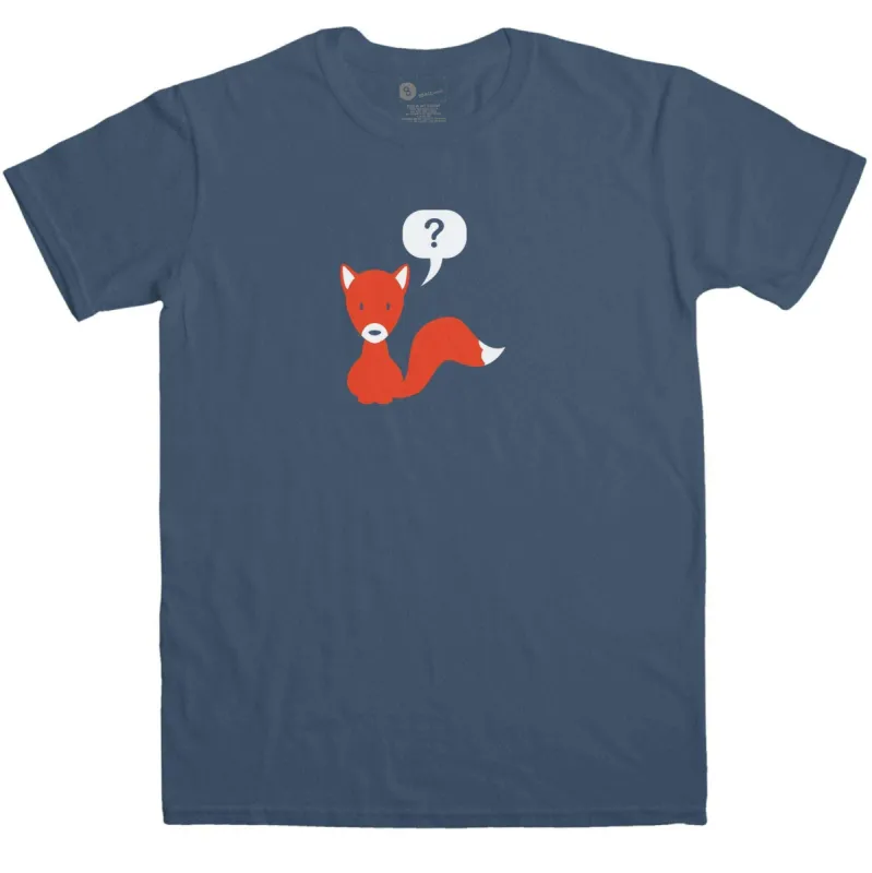 What Does The Fox Say Men's Fox Question Mark T-Shirt sold by 8Ball