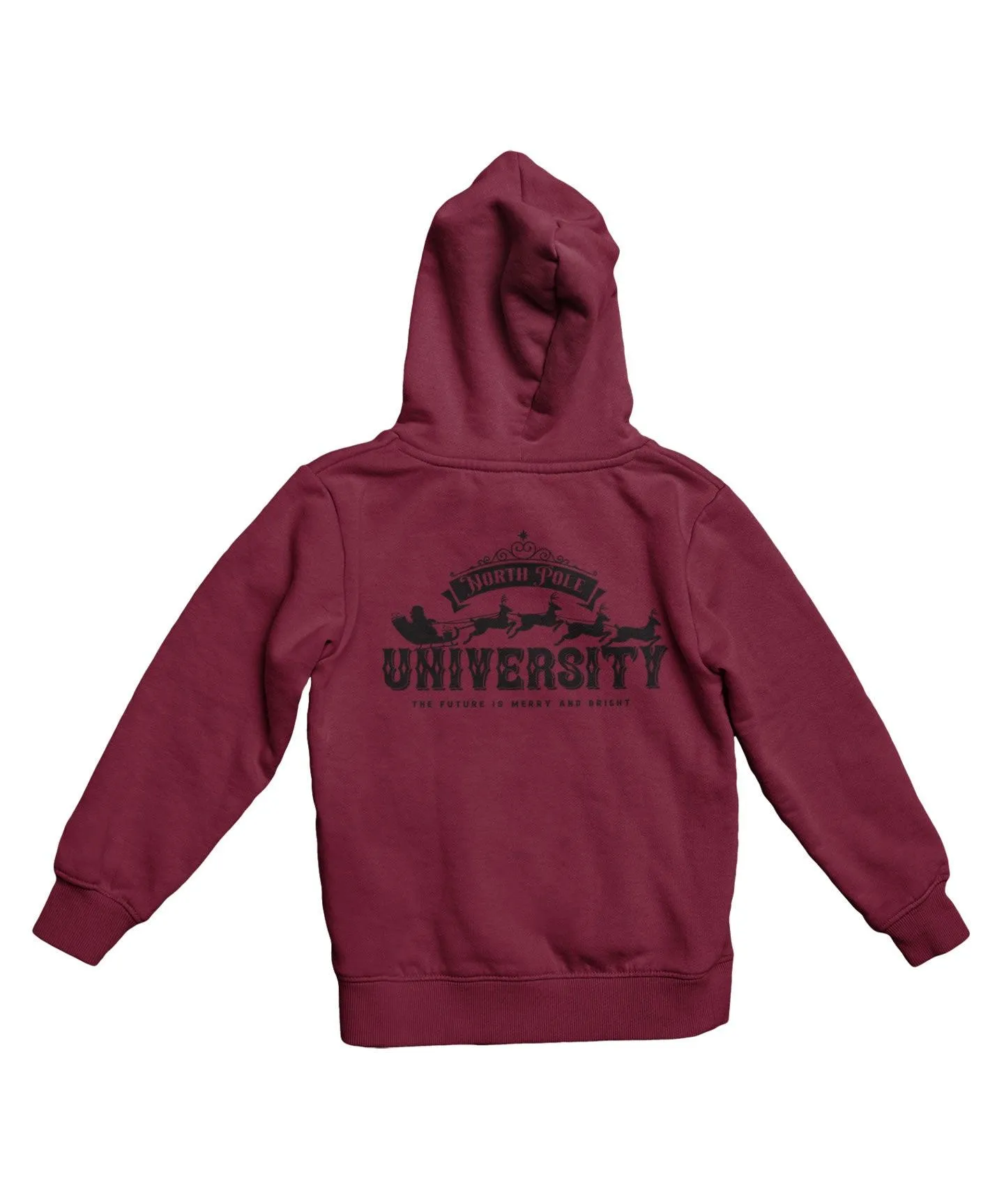North Pole University Mono-Colour Back Printed Christmas Hoodie sold by 8Ball product image thumbnail 3