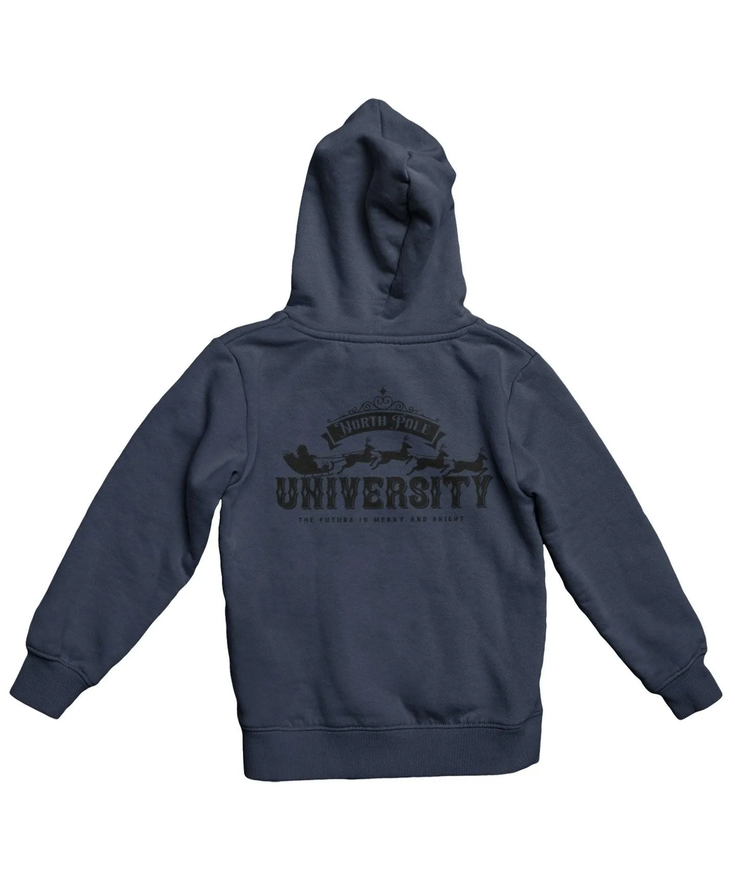 North Pole University Mono-Colour Back Printed Christmas Hoodie sold by 8Ball product image thumbnail 2