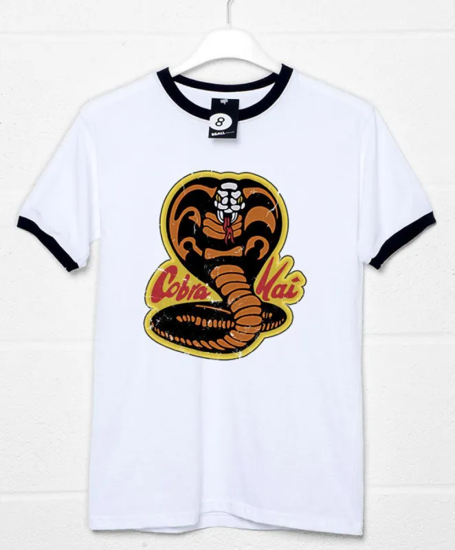 Cobra Kai Logo Ringer T-Shirt sold by 8Ball