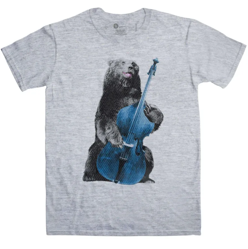 Funny Men's Double Bass Bear T-Shirt sold by 8Ball