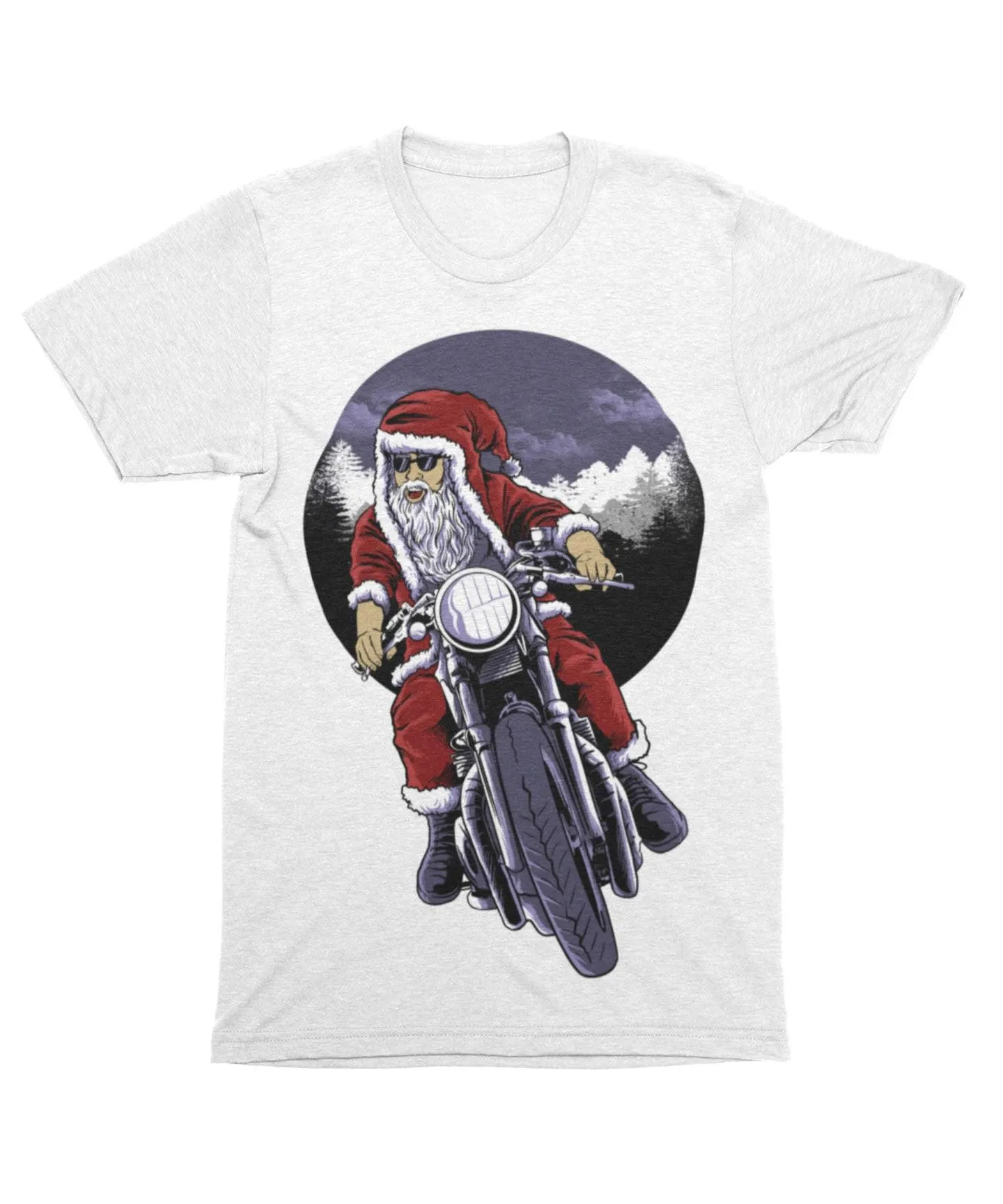 Holiday Rider Santa Unisex Christmas T-Shirt sold by 8Ball product image thumbnail 3