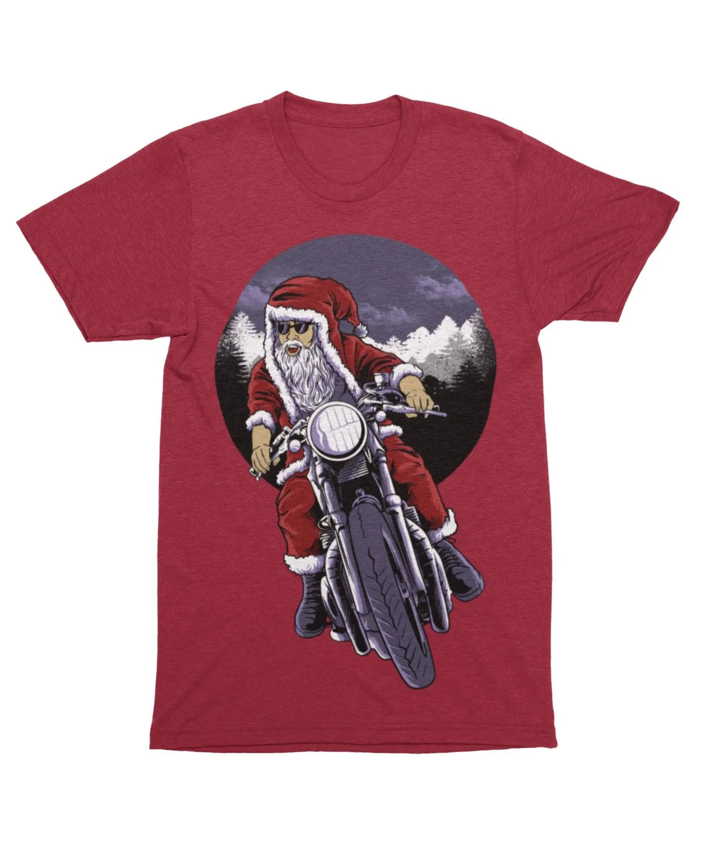 Holiday Rider Santa Unisex Christmas T-Shirt sold by 8Ball product image thumbnail 2