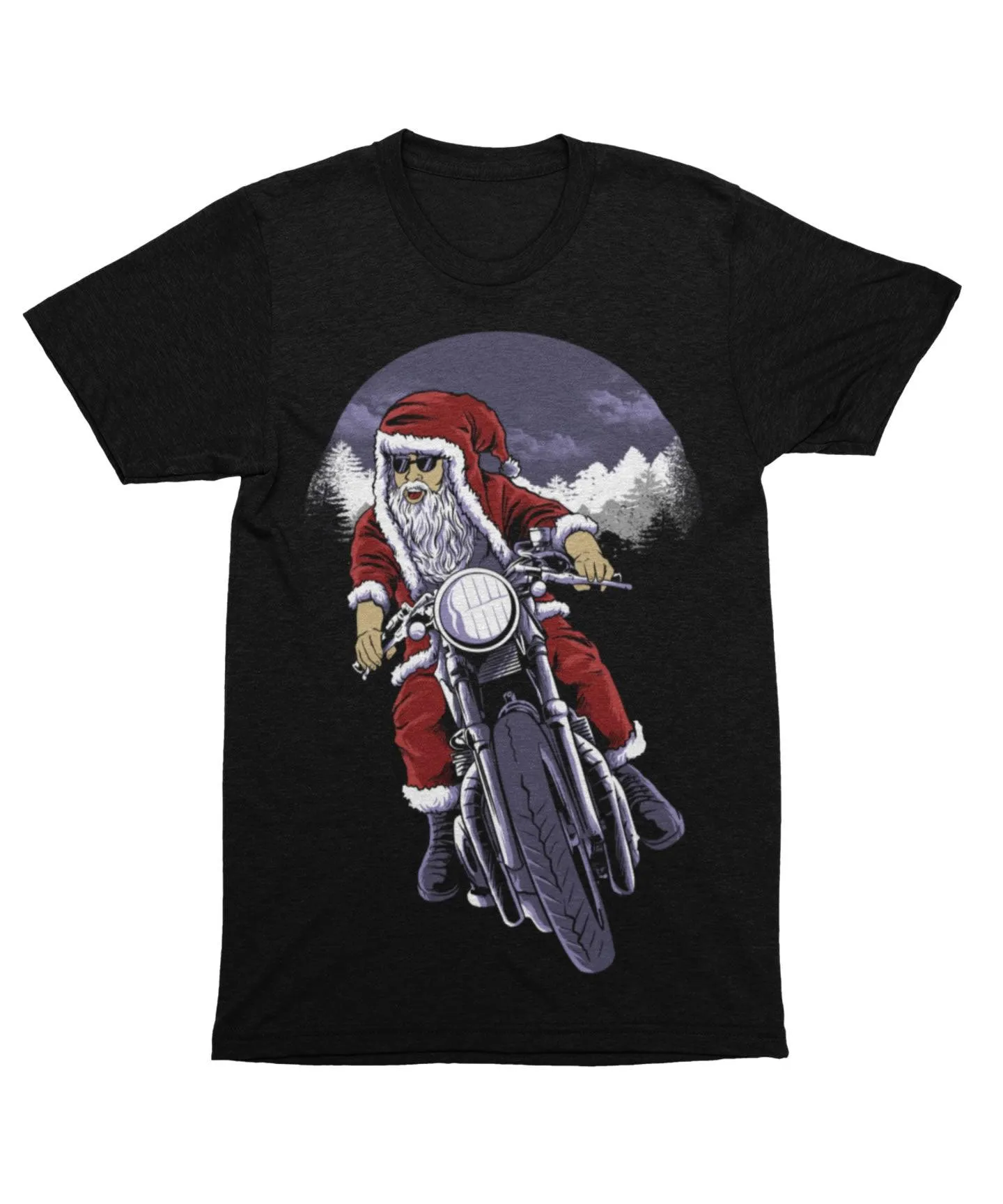 Holiday Rider Santa Unisex Christmas T-Shirt sold by 8Ball