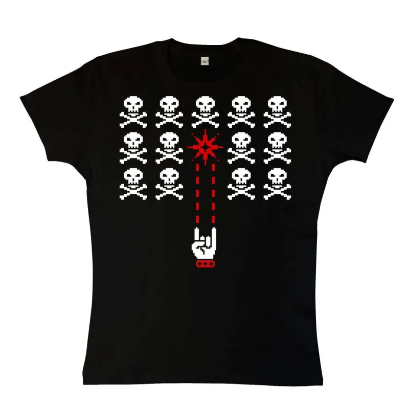 Skull Invaders Womens Fitted T-Shirt sold by 8Ball
