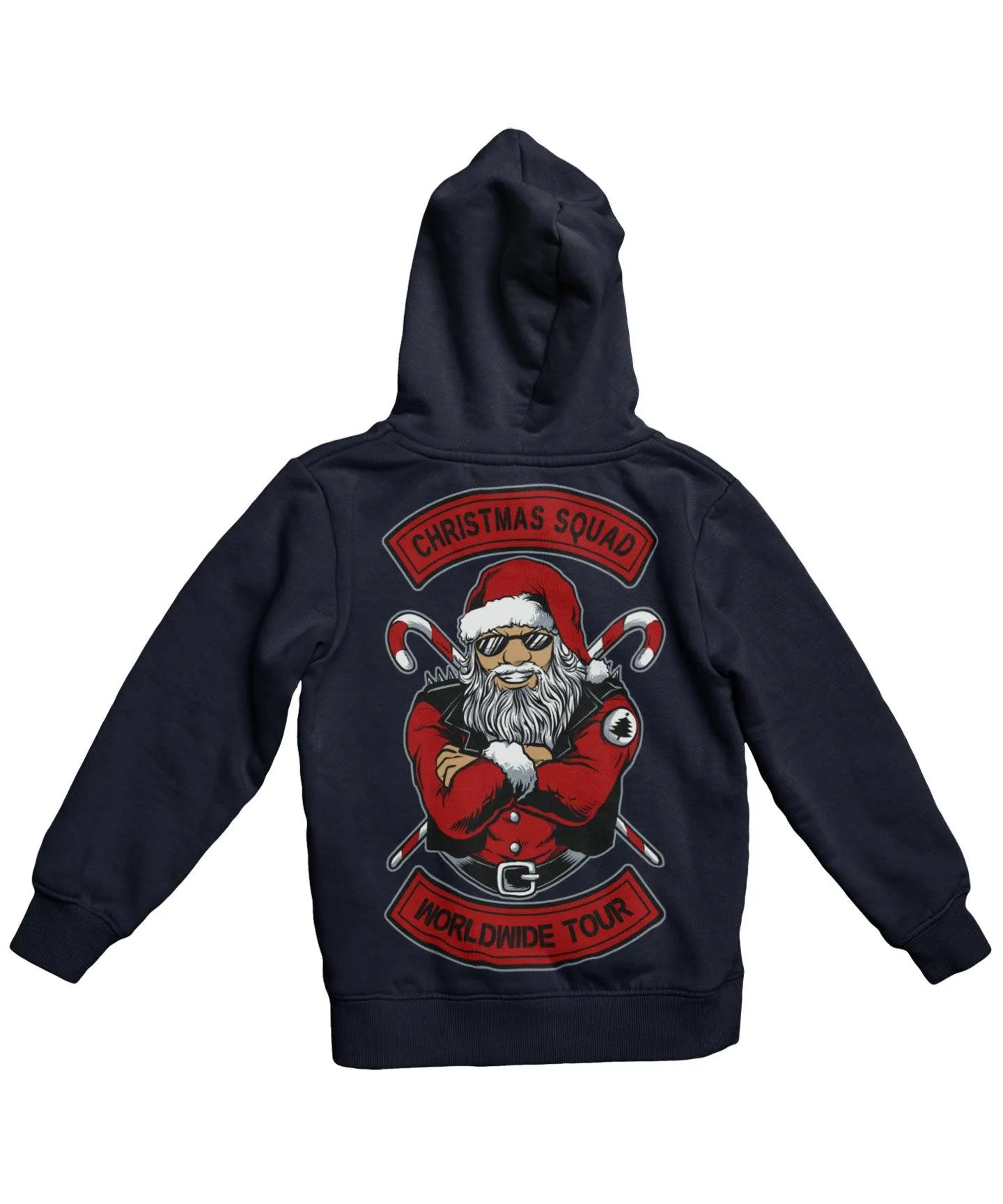 Christmas Squad Worldwide Tour Santa Back Printed Christmas Hoodie sold by 8Ball