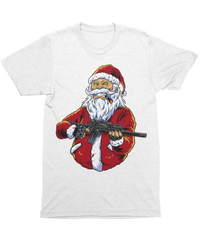 Santa Shoot Em All Unisex Christmas T-Shirt sold by 8Ball