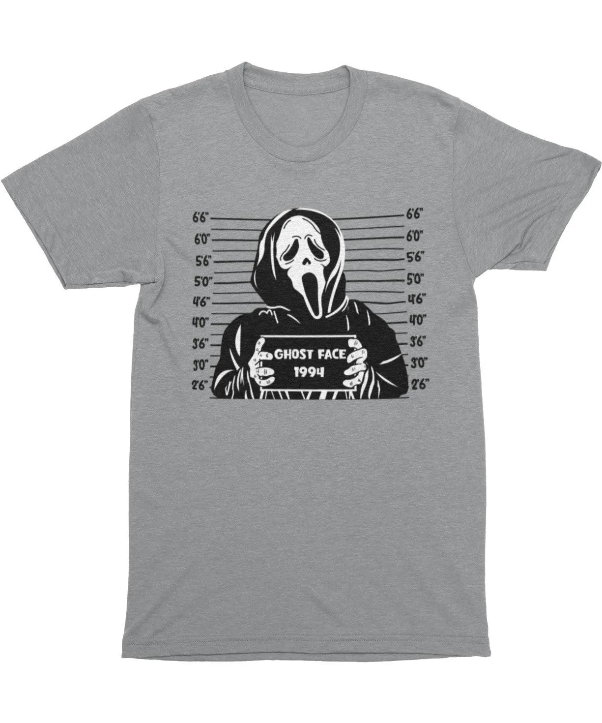Ghostface Mugshot Horror Film Tribute T-Shirt sold by 8Ball product image thumbnail 3