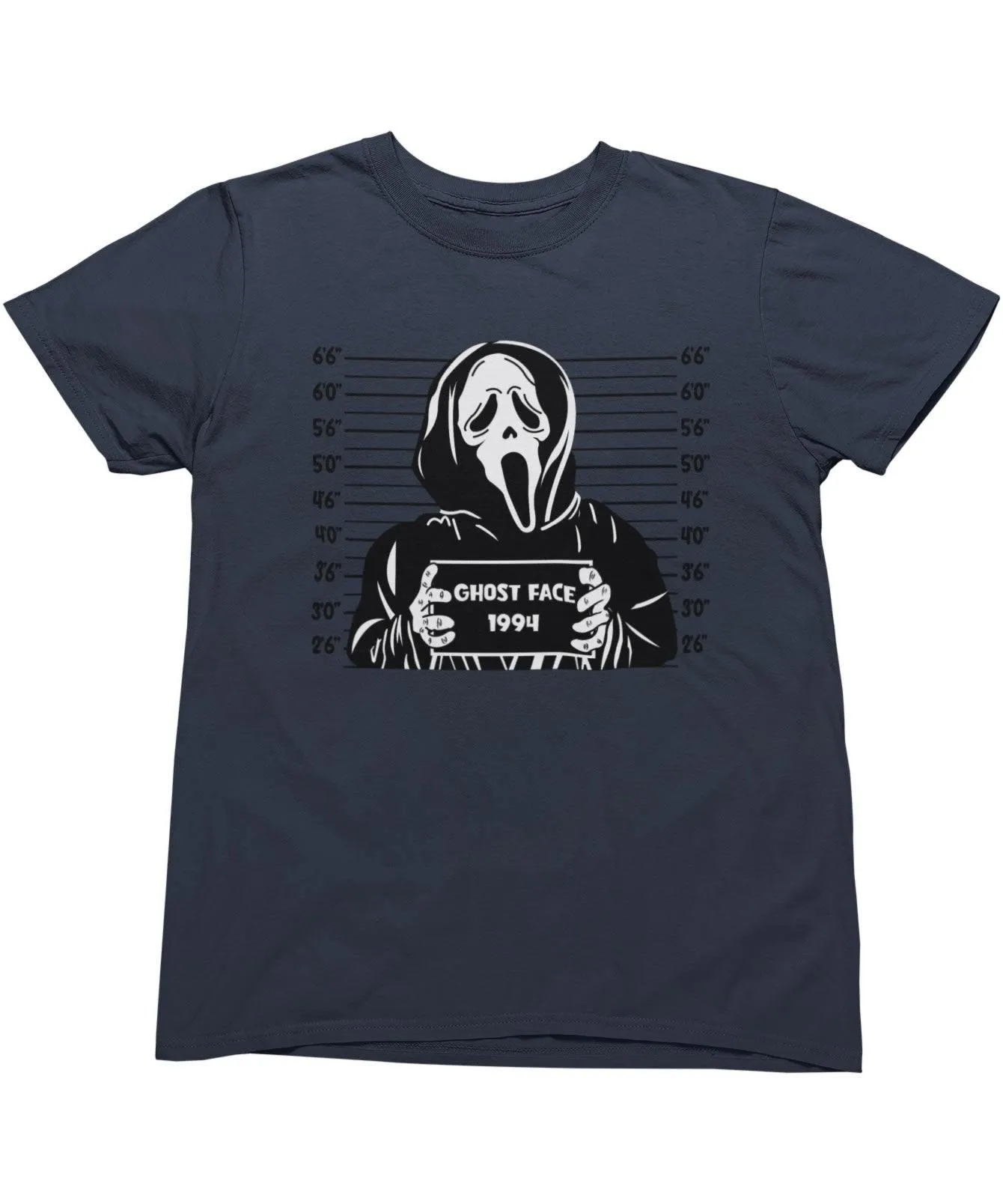 Ghostface Mugshot Horror Film Tribute T-Shirt sold by 8Ball