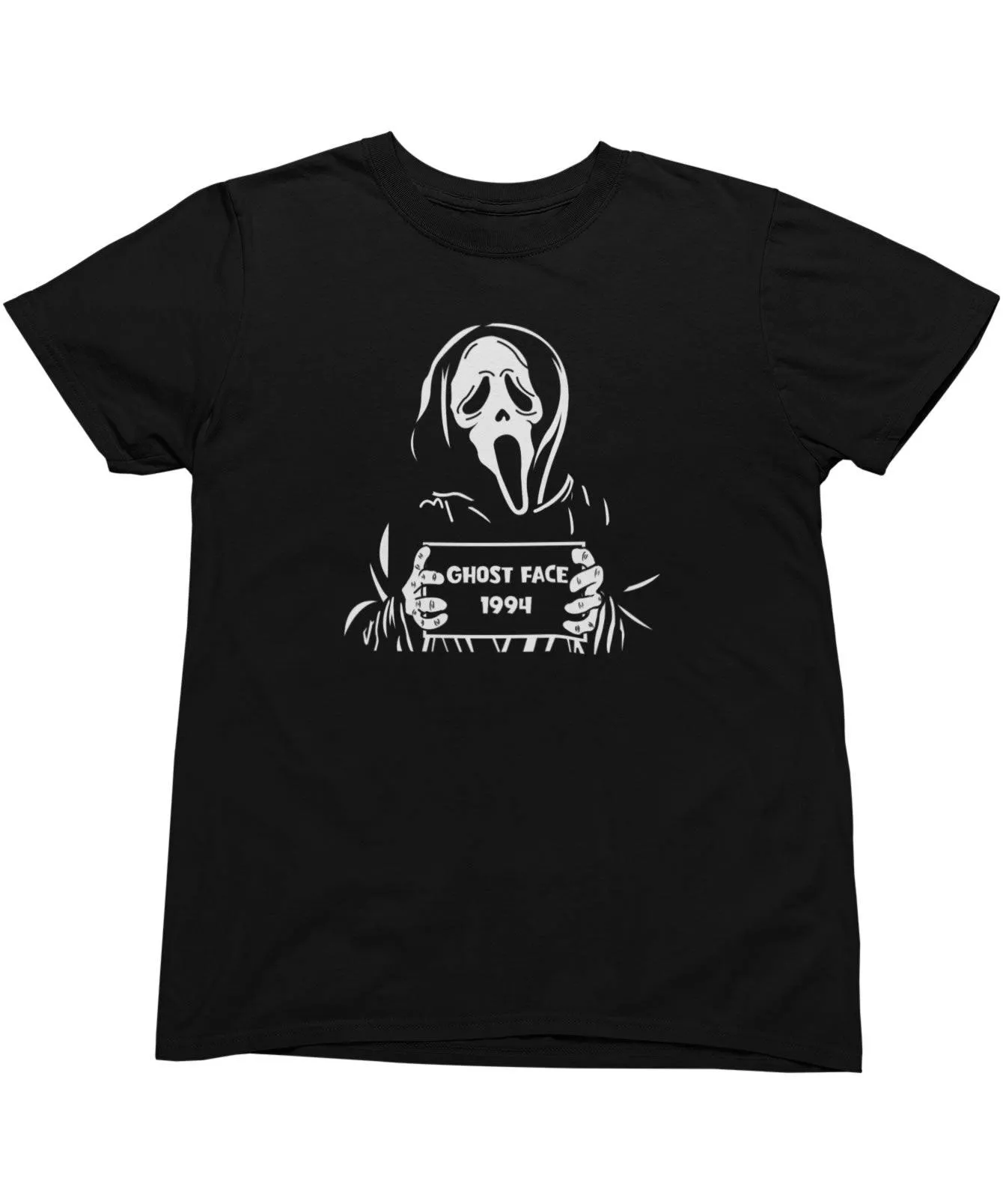 Ghostface Mugshot Horror Film Tribute T-Shirt sold by 8Ball product image thumbnail 2