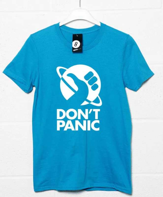 Don't Panic Hitcher T-Shirt sold by 8Ball