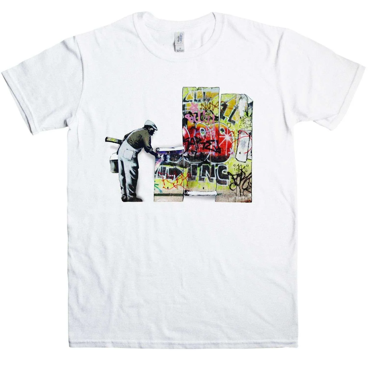 Banksy Grafitti Wallpaper T-Shirt sold by 8Ball product image thumbnail 2