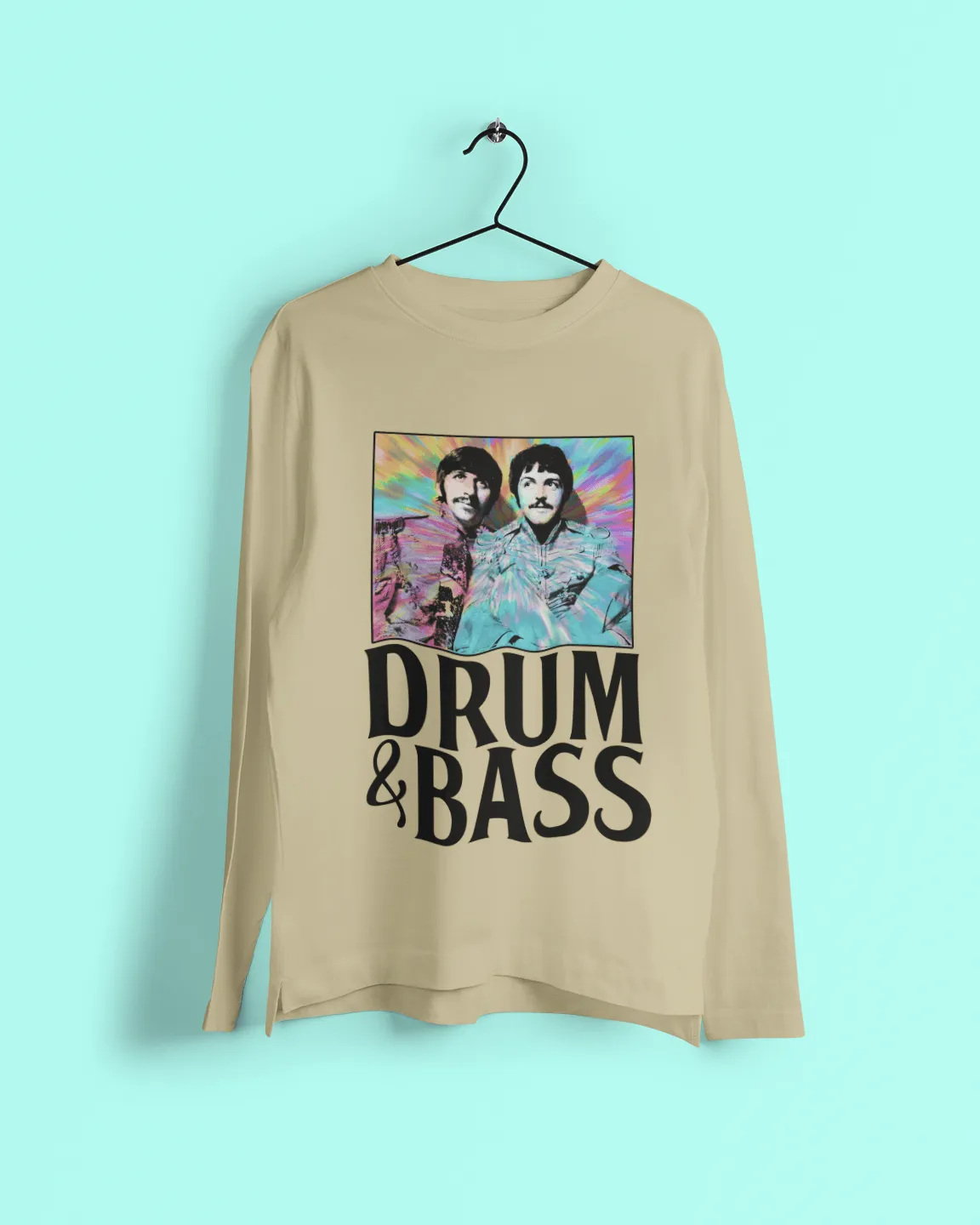 Drum and Bass, Ringo and Paul Long Sleeve T-Shirt sold by 8Ball product image thumbnail 2