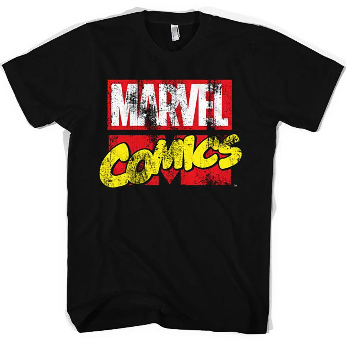 Marvel Comics Classic Distressed Marvel Logo T-Shirt sold by 8Ball