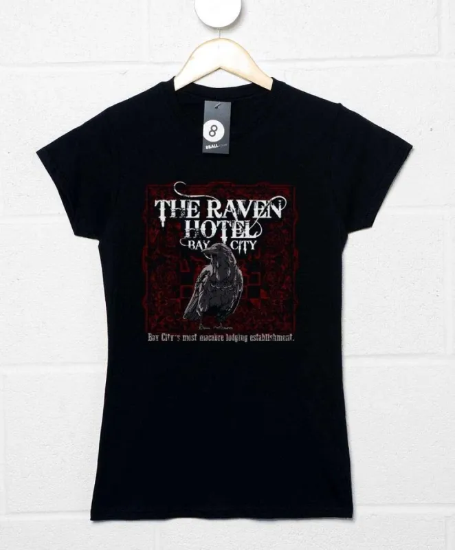 The Raven Hotel Fitted Womens T-Shirt sold by 8Ball
