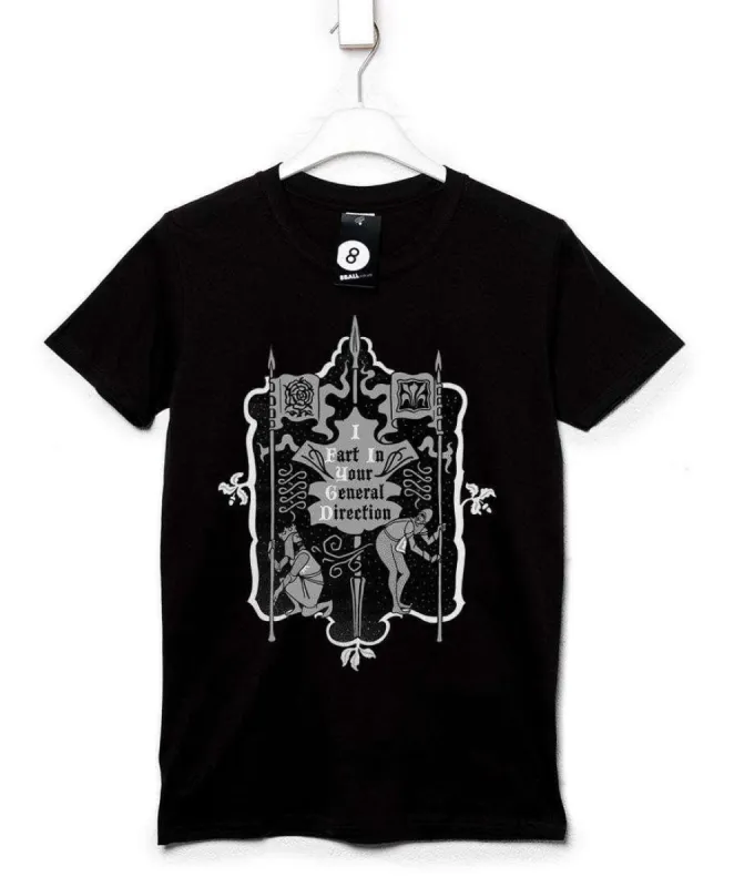 Fart Direction Heraldry T-Shirt sold by 8Ball