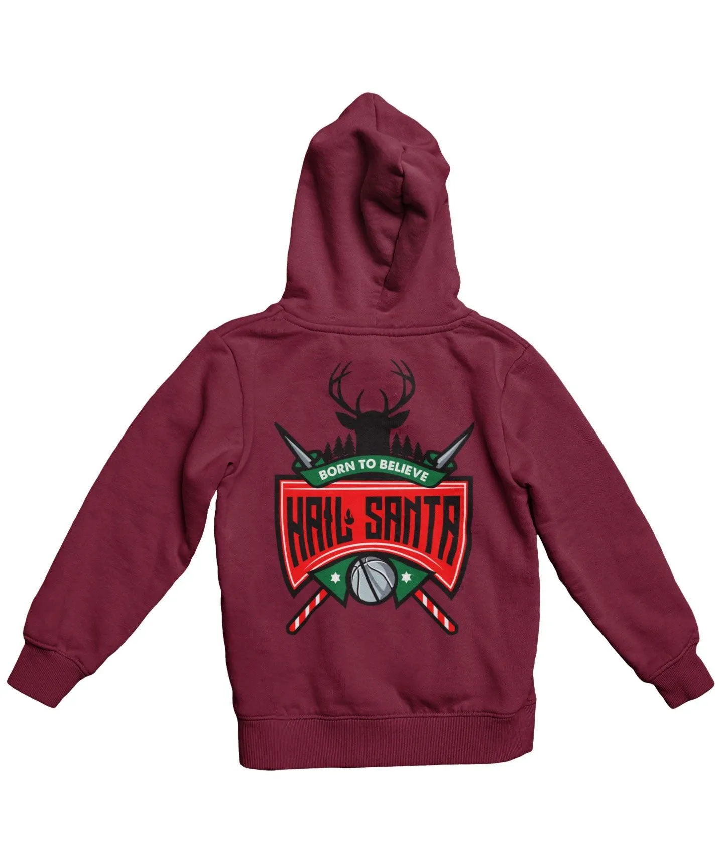 Hail Santa Back Printed Christmas Hoodie sold by 8Ball product image thumbnail 3
