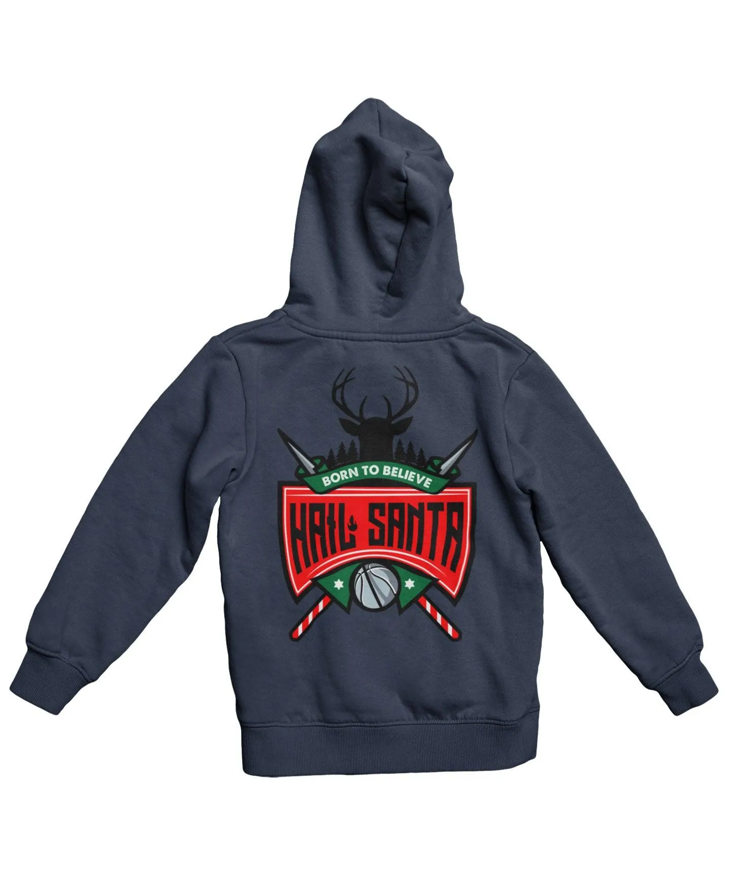 Hail Santa Back Printed Christmas Hoodie sold by 8Ball product image thumbnail 2