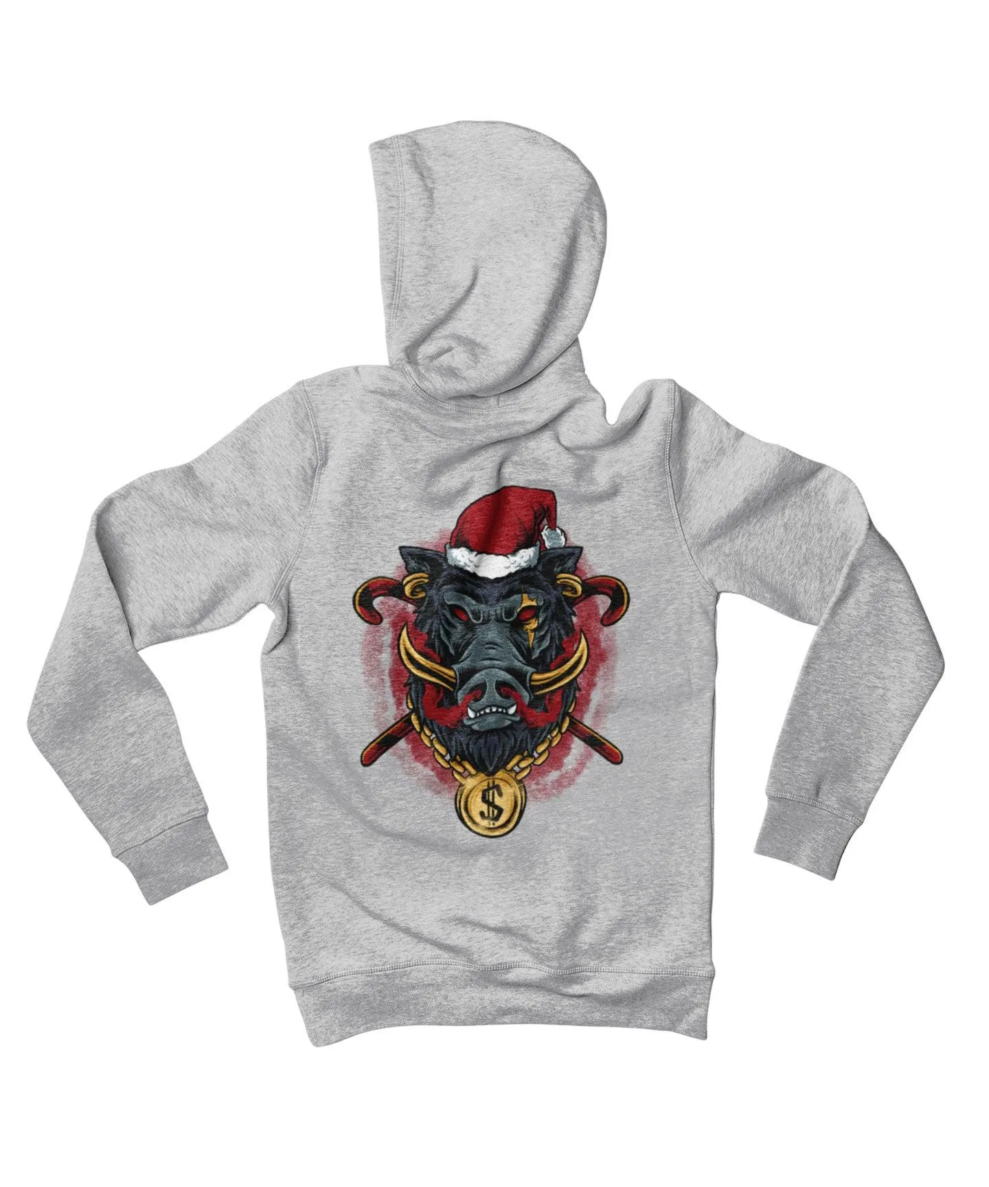 Golden Boar Santa Back Printed Christmas Hoodie sold by 8Ball product image thumbnail 4