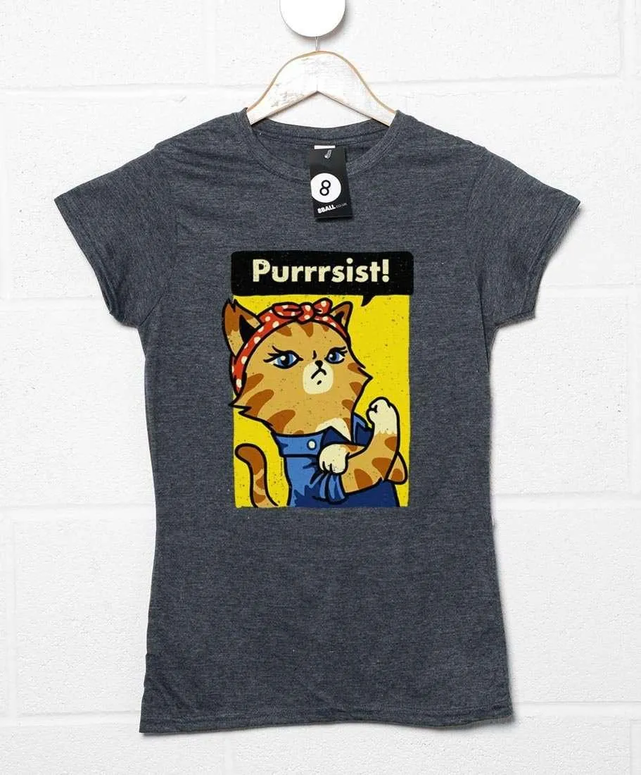 Purrrsist Ladies Fitted T-Shirt sold by 8Ball product image thumbnail 3