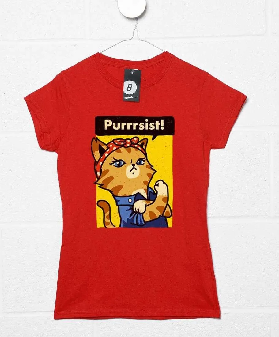 Purrrsist Ladies Fitted T-Shirt sold by 8Ball product image thumbnail 5