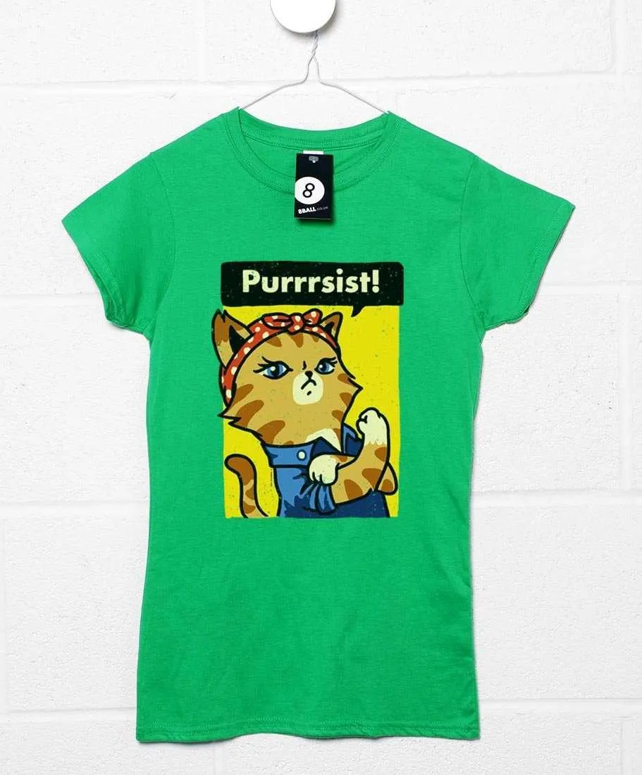 Purrrsist Ladies Fitted T-Shirt sold by 8Ball product image thumbnail 2