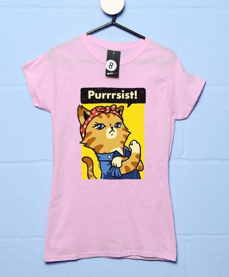 Purrrsist Ladies Fitted T-Shirt sold by 8Ball product image thumbnail 4