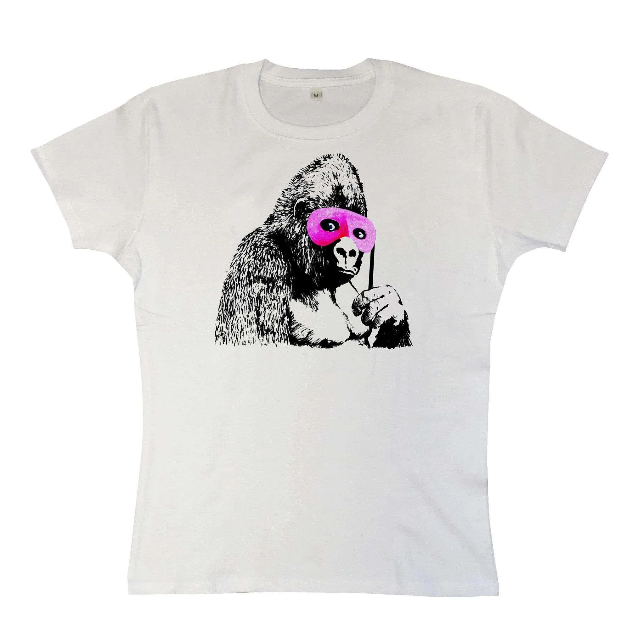 Banksy Gorilla With Mask Womens Style T-Shirt sold by 8Ball