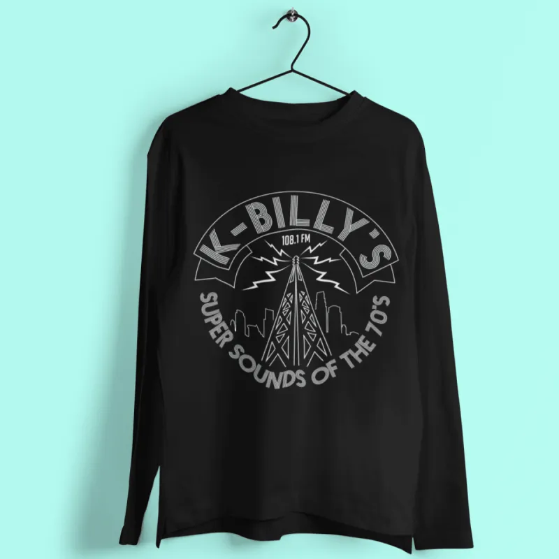 K Billy's Radio Mast Logo Long Sleeve T-Shirt sold by 8Ball