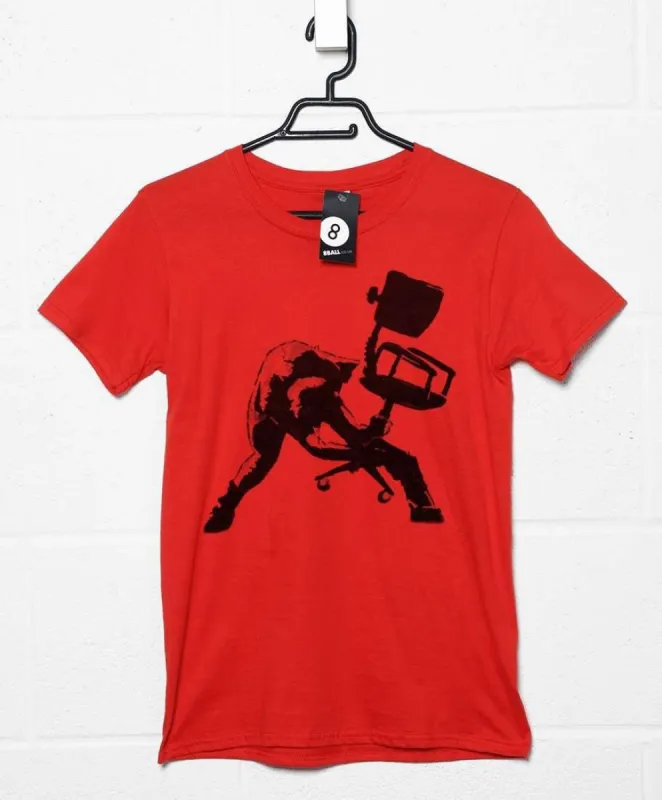 Banksy Office Chair Clash T-Shirt sold by 8Ball