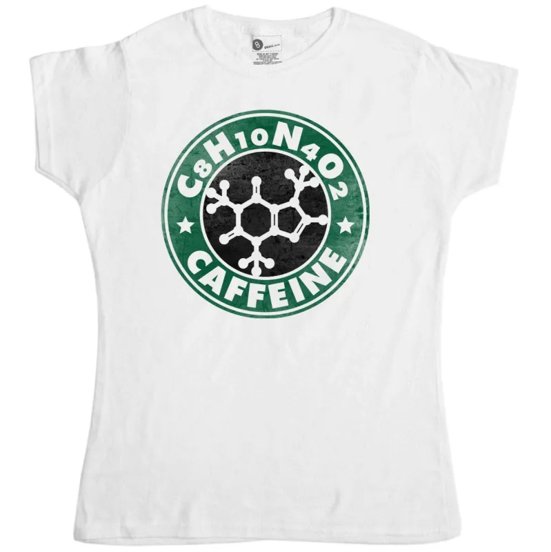 Funny Science Caffeine Molecule T-Shirt for Women made by 8Ball