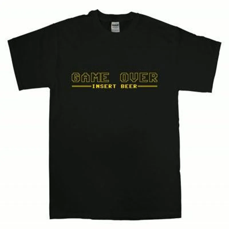 Game Over Insert Beer T-Shirt sold by 8Ball