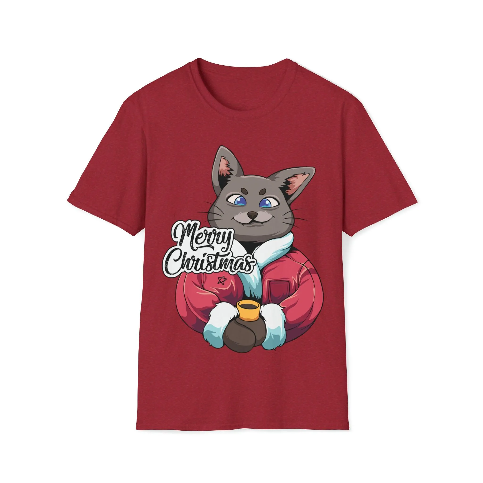 Cat Enjoying Eggnog Merry Christmas Unisex T-Shirt sold by 8Ball product image thumbnail 4