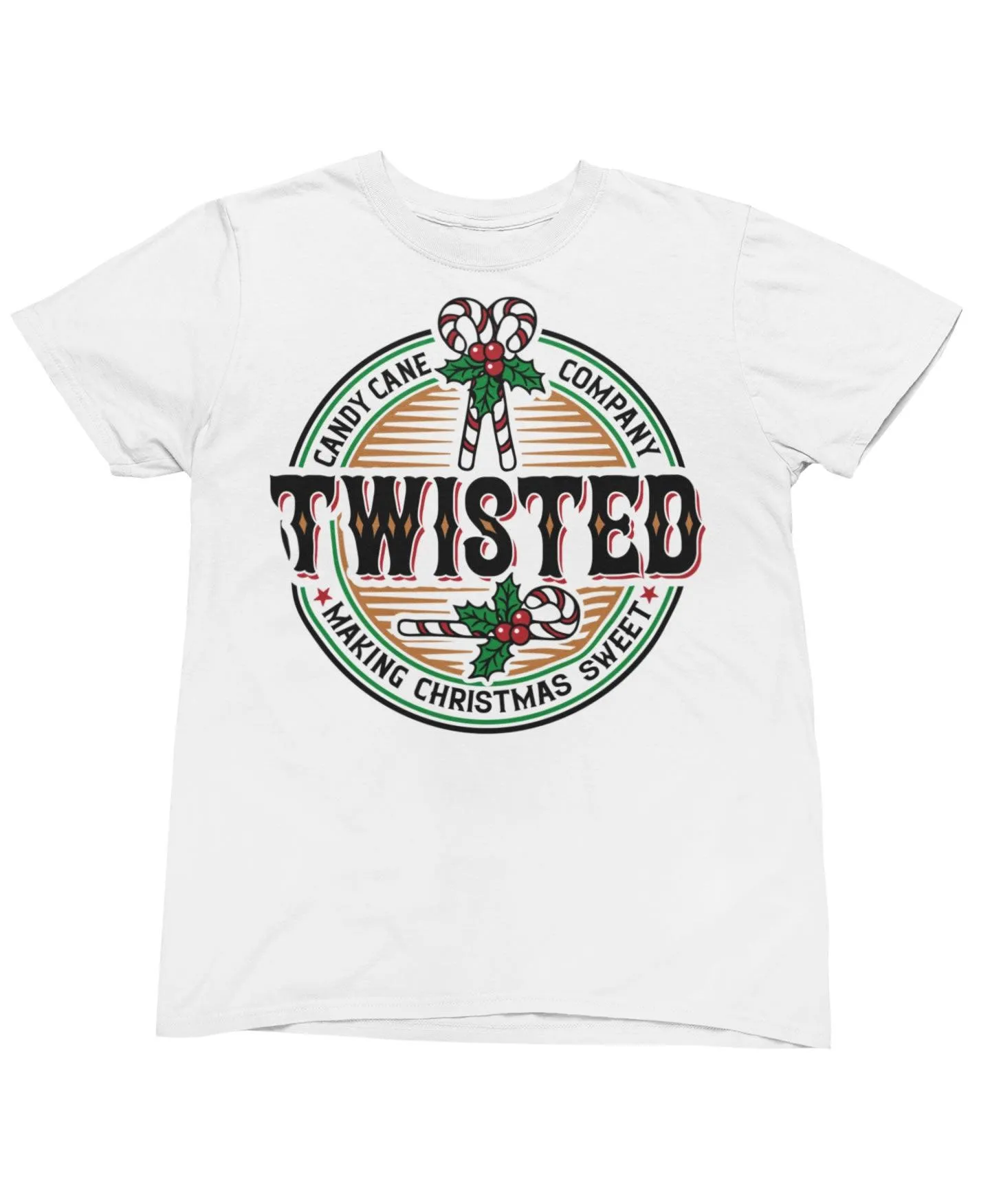 Twisted Candy Canes Christmas T-Shirt sold by 8Ball product image thumbnail 2
