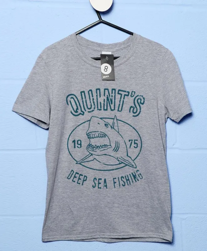 Quints Deep Sea Fishing Shark T-Shirt sold by 8Ball