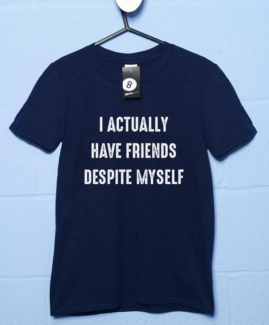 Friends Despite Myself T-Shirt sold by 8Ball product image thumbnail 3
