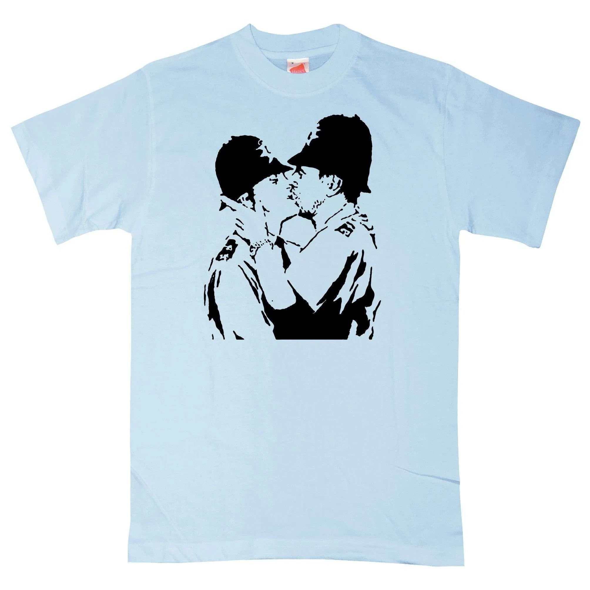Banksy Kissing Policemen T-Shirt sold by 8Ball product image thumbnail 3