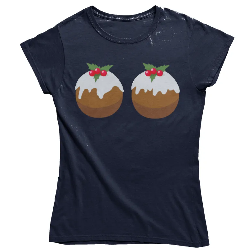 Fun Christmas Puddings T-Shirt for Women sold by 8Ball