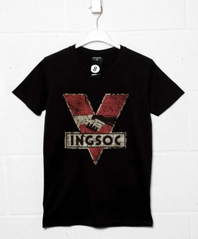 INGSOC Distressed Logo T-Shirt sold by 8Ball