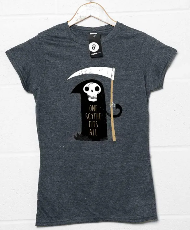 One Scythe Fits All DinoMike Womens T-Shirt sold by 8Ball