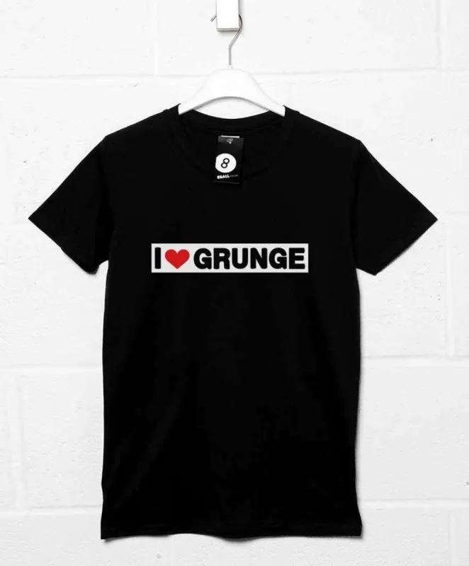 I Love Grunge T-Shirt As Worn By Eddie Vedder sold by 8Ball