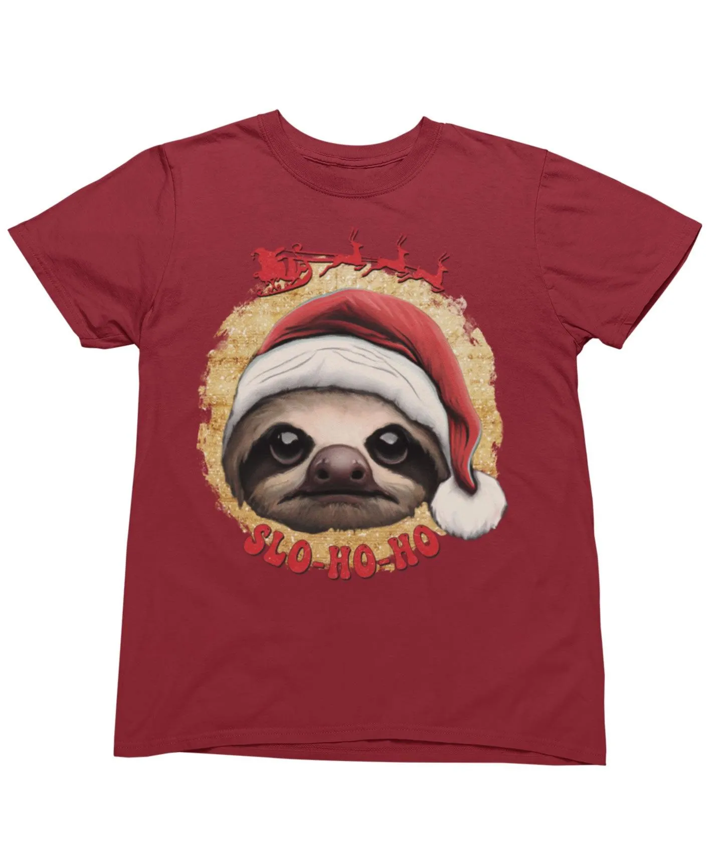 Sloth Ho Ho Ho Christmas Unisex T-Shirt sold by 8Ball product image thumbnail 2