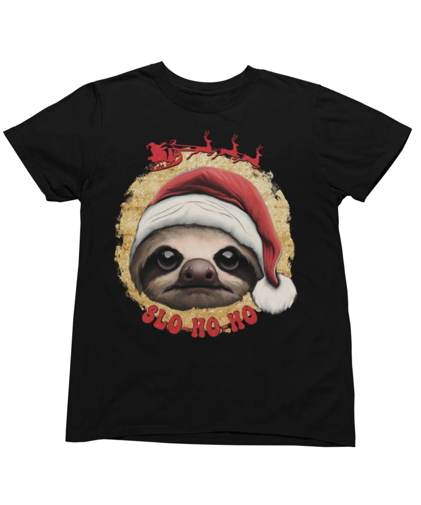 Sloth Ho Ho Ho Christmas Unisex T-Shirt sold by 8Ball product image thumbnail 3